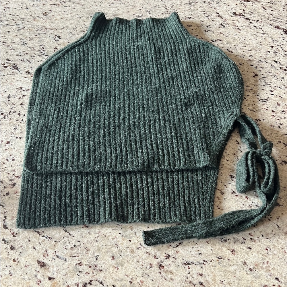 Mijeong Park Green Ribbed Women's Sleeveless Sweater